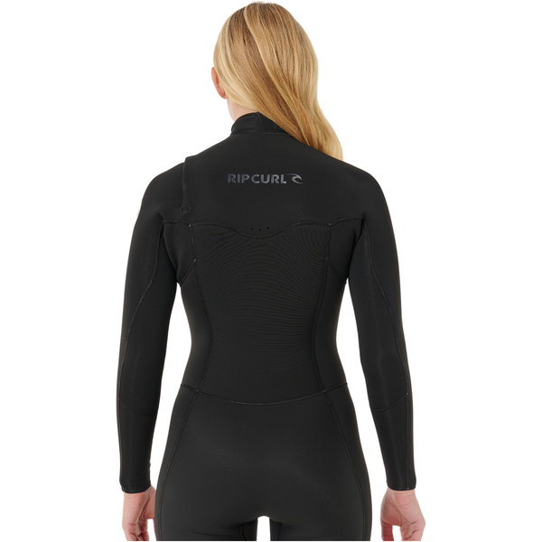 2026 Rip Curl Mujer Dawn Patrol Pro 4/3mm Chest Zip Neopreno 16VWFS - Black